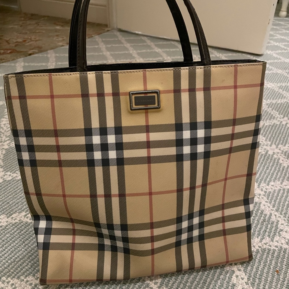 Burberry Check Print Tote